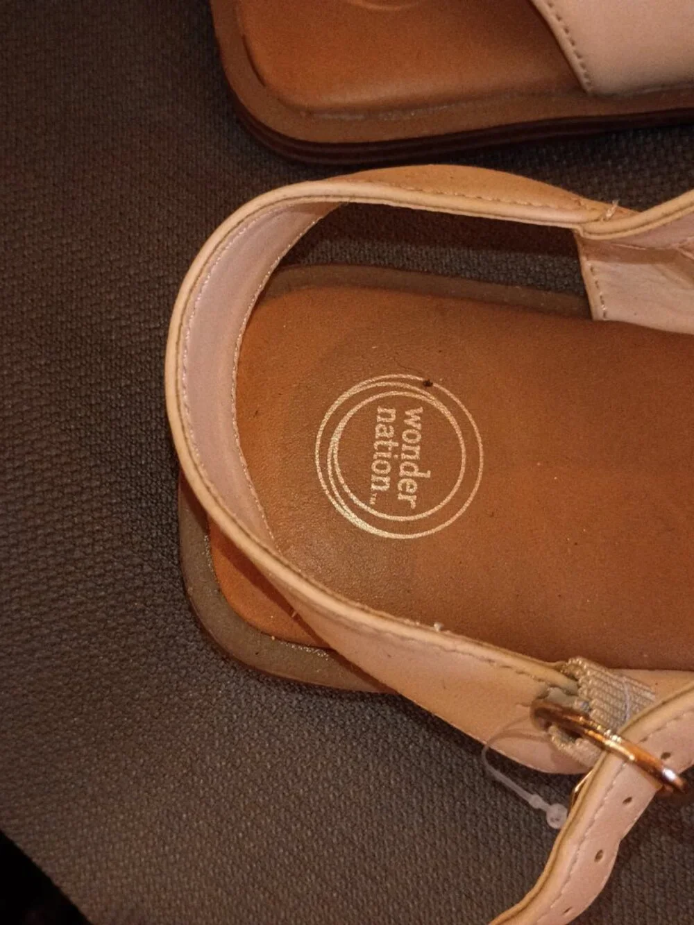 NWT Wonder Nation Big Girls Size 6 Fashion Cutout Upper Sandal with Buckle